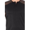 T-shirt noir rayé opaque et transparent 