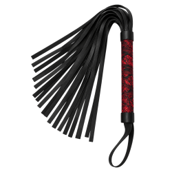 Fouet rouge et noir motif japonais 45 cm - Dreamy Festish