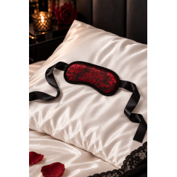 Bandeau pour les yeux motif japonais rouge et noir - Dreamy Fetish
