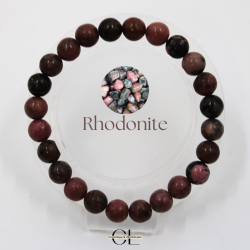 Bracelet en pierres naturelles Rhodonite AB 8mm