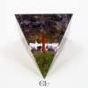 Orgonite pyramide Amethyste et Péridot Arbre de Vie