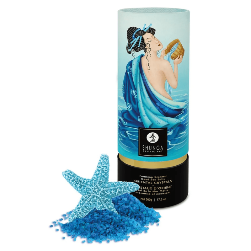 Sel de la mer morte aromatisé et moussant Océan de Tentations 500 gr Shunga