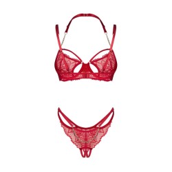 Matildea ensemble lingerie ouvert rouge