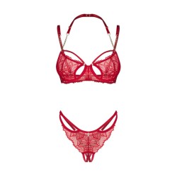Matildea ensemble lingerie ouvert rouge