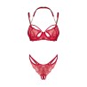 Matildea ensemble lingerie ouvert rouge