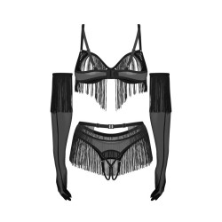 Rossay ensemble ouvert 4 pièces - Noir