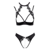Soutien-gorge balconnet  string ouvert avec chaîne amovible - Cottelli