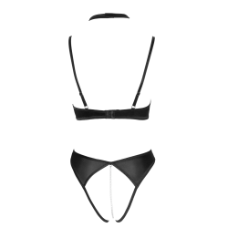 Soutien-gorge balconnet  string ouvert avec chaîne amovible - Cottelli