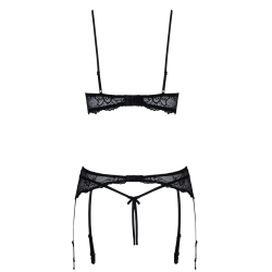 Soutien-gorge balconnet, porte-jarretelles  string ouvert - Cottelli
