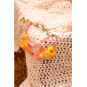 Ensemble lingerie rose et jaune en maille transparente brodée – Mapalé
