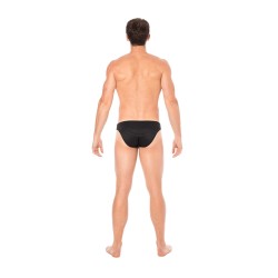 Slip noir rayé opaque et transparent