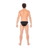 Slip noir rayé opaque et transparent