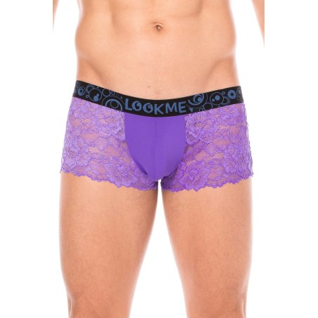Boxer violet en dentelle délicate 