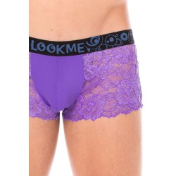 Boxer violet en dentelle délicate 