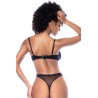 Ensemble 3 pièces en wetlook noir 