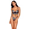 Ensemble soutien-gorge avec chainettes amovibles et string  