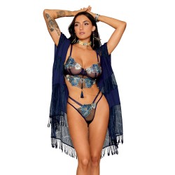 Ensemble soutien-gorge avec chainettes amovibles et string  