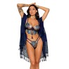 Ensemble soutien-gorge avec chainettes amovibles et string  