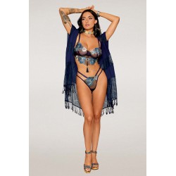 Ensemble soutien-gorge avec chainettes amovibles et string  
