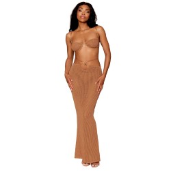 Jupe longue et soutien-gorge avec chaine doré  