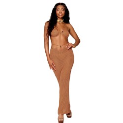 Jupe longue et soutien-gorge avec chaine doré  