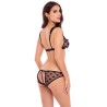 Ensemble 2 pièces noires avec petits coeurs 