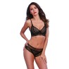 Soutien gorge et tanga noir 