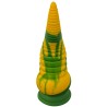 Gode ventouse tentacule Kraken 21 cm vert et jaune 