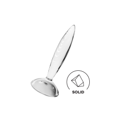 Gode anal en verre borosilicaté massif transparent Sparkling Crystal Satisfyer 