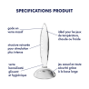 Gode anal en verre borosilicaté massif transparent Sparkling Crystal Satisfyer 