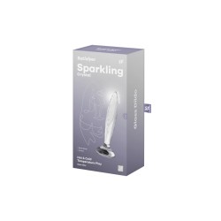 Gode anal en verre borosilicaté massif transparent Sparkling Crystal Satisfyer 