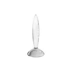 Gode anal en verre borosilicaté massif transparent Sparkling Crystal Satisfyer 
