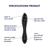 Gode en verre noir haute qualité Dazzling Crystal 1 Satisfyer 