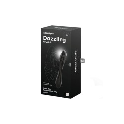 Gode en verre noir haute qualité Dazzling Crystal 1 Satisfyer 