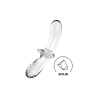 Gode en verre borosilicaté massif transparent Double Crystal Satisfyer 