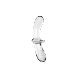Gode en verre borosilicaté massif transparent Double Crystal Satisfyer 