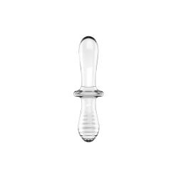 Gode en verre borosilicaté massif transparent Double Crystal Satisfyer 