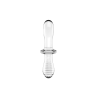 Gode en verre borosilicaté massif transparent Double Crystal Satisfyer 
