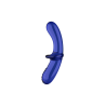 Gode en verre borosilicaté massif bleu Double Crystal Satisfyer 