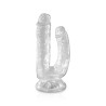 Double gode ventouse transparent 