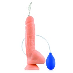 Gode ventouse réaliste éjaculateur 23 cm 