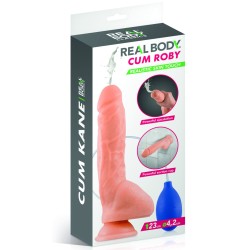 Gode ventouse réaliste éjaculateur 23 cm 