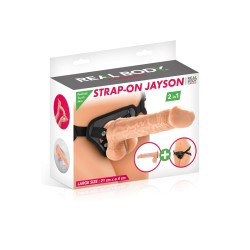 2 en 1 Gode ceinture interchangeable Jayson 21 cm 