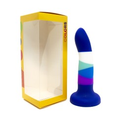 Gode ventouse 6 couleurs bleu 