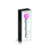 Gode en verre bicolor avec boules et coeur  n°21 Glossy 
