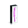 Gode en verre rose avec stries et poignée  n°16 Glossy 