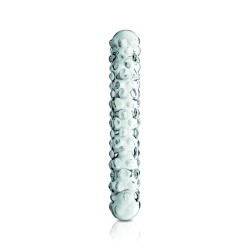 Gode en verre transparent perlé  n°6 Glossy 