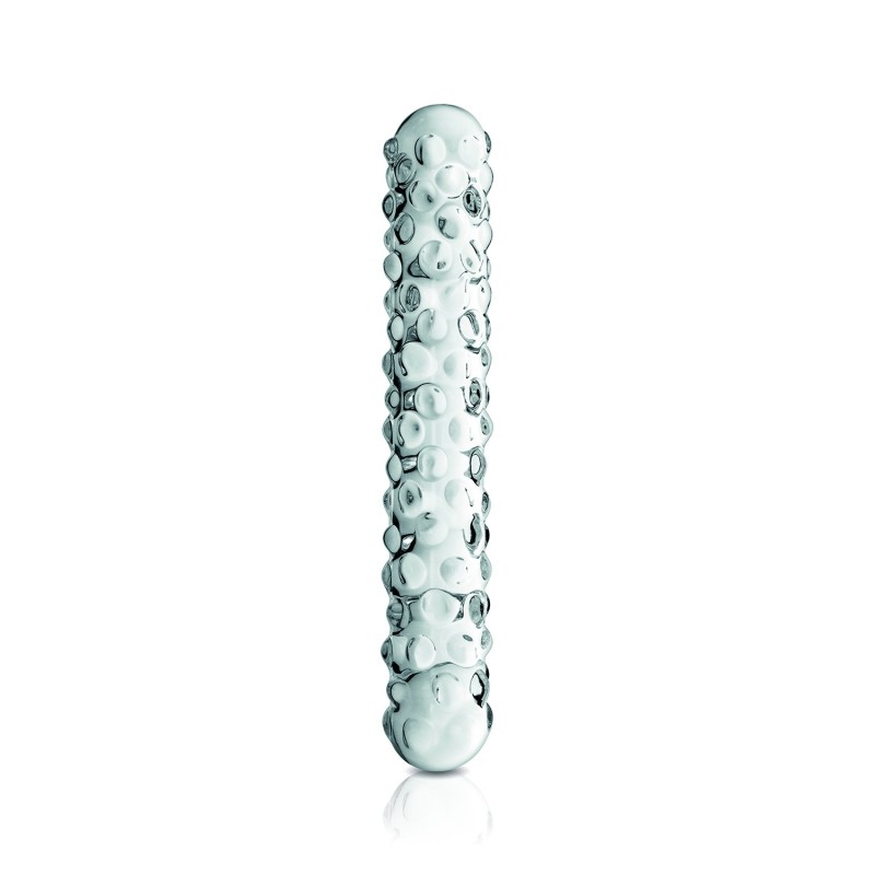 Gode en verre transparent perlé  n°6 Glossy 