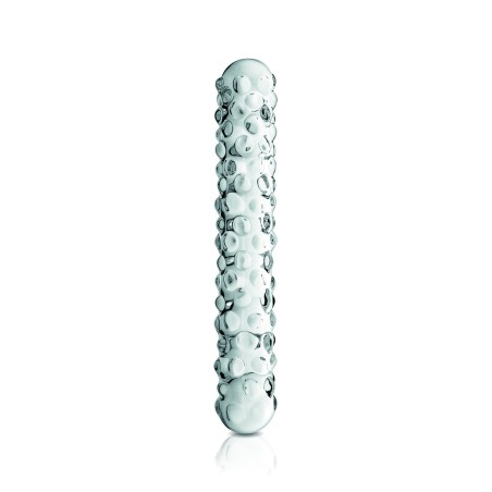 Gode en verre transparent perlé  n°6 Glossy 