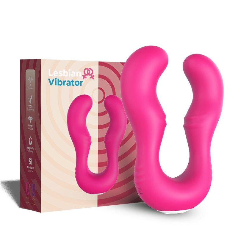 Vibromasseur Rose en forme de U double tête stimulateur point G 